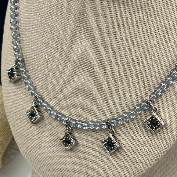 ✨ Vintage Napier Azure Dreams 16-18" Station Necklace - Picture 4 of 17